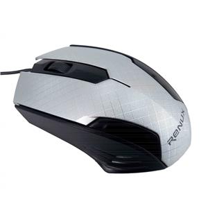 MOUSE ÓPTICO COM FIO 3 BOTÕES USB 2.0 / 3.0 CABO 1,10m - CINZA/PRETO