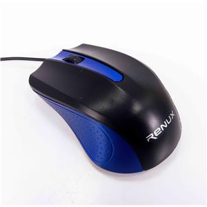 MOUSE ÓPTICO COM FIO 3 BOTÕES USB 2.0 / 3.0 CABO 1,10m - AZUL/PRETO