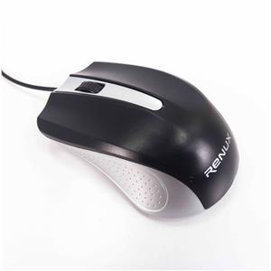 MOUSE ÓPTICO COM FIO 3 BOTÕES USB 2.0 / 3.0 CABO 1,10m - PRATA/PRETO