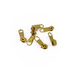 CURSOR DE ZIPER EM METAL COR GS DOURADO 5mm